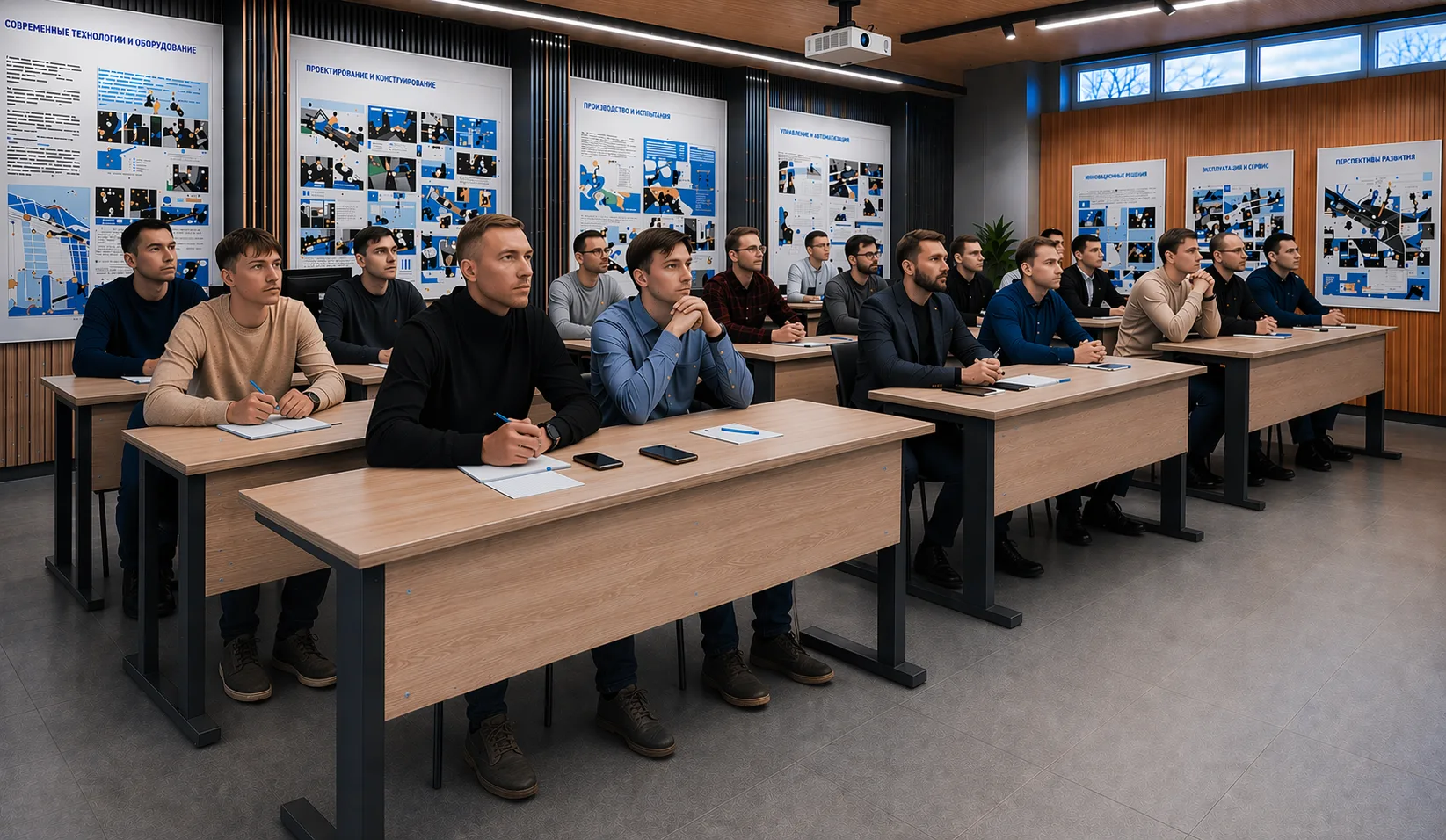 Слушатели на занятии по промышленной безопасности